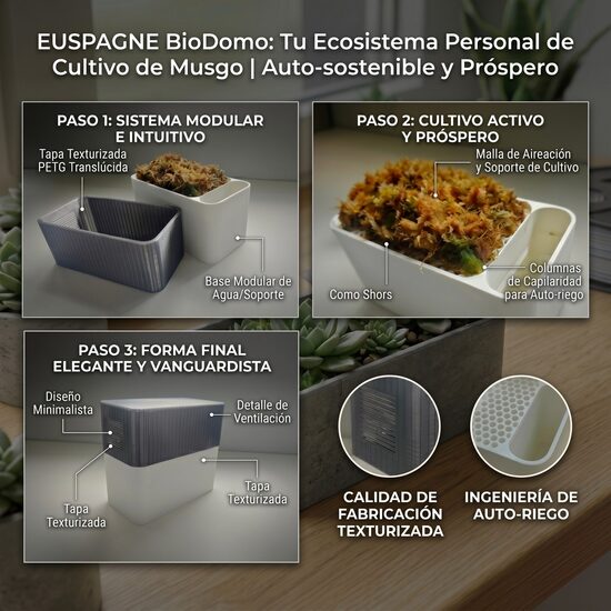 BioDomo: Cápsula de Cultivo Especializada para Musgo Sphagnum